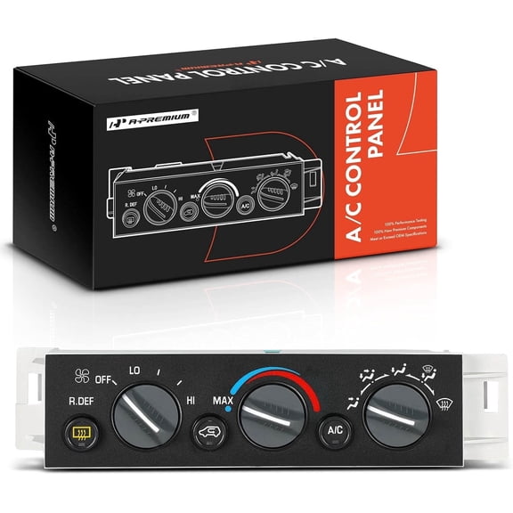 A-Premium A/C Heater Climate Control Panel Module w/Rear Window Defogger Compatible with Chevy, Cadillac & GMC Vehicles - C1500, C2500, C3500, K1500, K2500, K3500, Escalade, Tahoe, Yukon - 1996-2000