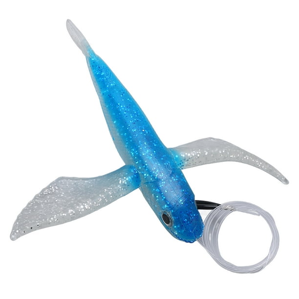 Bright Color Silicone Simulation Flying Fish, Yummy Tuna Lures With Hook  Saltwater Fishing Bait For Marine Tuna Mackerel 