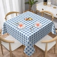 thumbnail image 6 of Square Tablecloth 60 x 60 Inch, Blue White Gingham Square Table Covers Water Resistant Table Cloth Polyester Table Cover for Kitchen Dinning Tabletop Outdoor, 6 of 8
