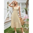 thumbnail image 5 of jinghuiyue Women’s Summer Sleeveless Dress Casual Flowy Tiered Maxi Long Beach Dresses with Pockets M, 5 of 7