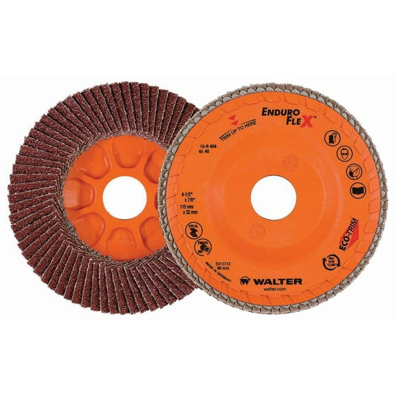 Walter Surface Technologies Fiber Disc,4 1/2 in Dia,7/8in Arbor 15R454