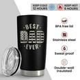 thumbnail image 4 of Best Dad Ever Tumbler with Lid - Dad Nutrition Facts 20oz Insulated Stainless Steel Mug - Coffee Mug for Travel Outdoor Sport Office, Gift for Father‘s Day Birthday, 4 of 6