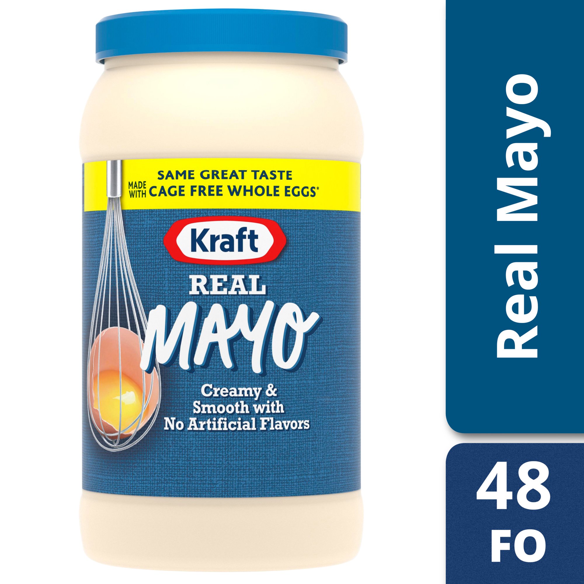 Kraft 48 oz Shelf Stable Food Condiments Light Creamy Real Mayo