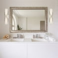 thumbnail image 2 of Beaumont Lane 18" LED Opal Glass Metal Ribbon Bath Bar Light in Pewter, 2 of 5