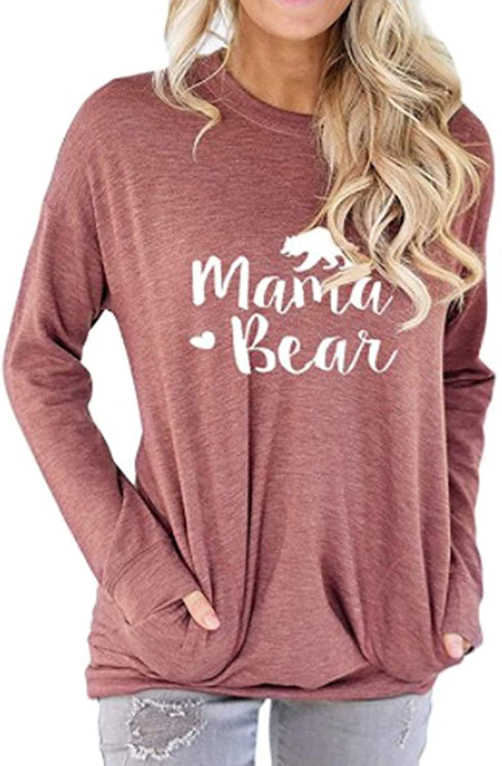 mama bear sweatshirt with bear face