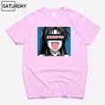 thumbnail image 1 of Camiseta de algodón con estampado negro de Senpai Anime Girl Nerdy para hombre, camiseta de manga corta para mujer, camiseta de algodón, ropa unisex Harajuku, 1 of 5