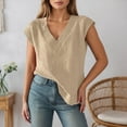 thumbnail image 2 of UJNDER Ribbed Knit Sweater Vest for Women Oversized Sleeveless Top Casual Layering Piece Fall Winter Khaki XL, 2 of 5