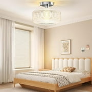 RTHG-Ceiling Light,Kitchen Lighting Fixtures Ceiling with Glass Lampshade,Vintage Semi Flush Mount Ceiling Light,Light Fixtures Ceiling Mount,Light Fixture for Bedroom,Living Room