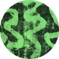 thumbnail image 1 of Ahgly Company Indoor Round Oriental Green Modern Area Rugs, 6' Round, 1 of 4