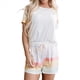 thumbnail image 1 of Conjunto de Pijama Suave con Estampado Multicolor para Mujer, Ropa de Dormir de Corta para Estar en Casa, de Verano, de 2 Piezas con Bolsillos M, 1 of 8