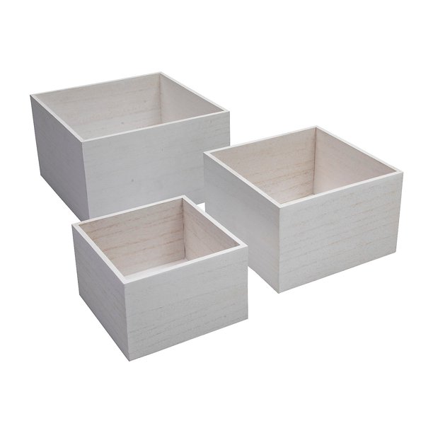 White Storage Box Set 3 Pieces