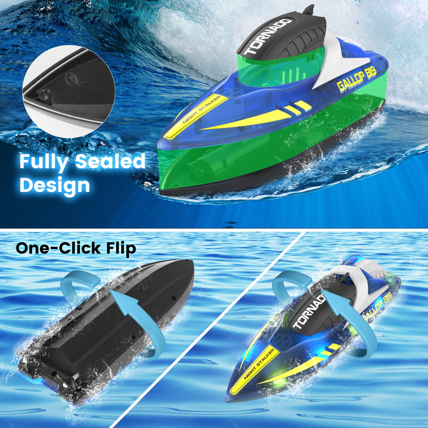 FLAMEEN Remote Control Fish Boat, Fish Boat, Fish Finder Boat, For Rivers  Lakes Fishing Shallow Water Areas 