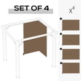 thumbnail image 3 of Brown 10' x 10' Gazebo Sidewall Set – 4 Panels, Polyester, Hooks & Rings for Patio & Garden Outdoor Events & Pergolas, 3 of 7