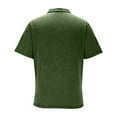thumbnail image 5 of S-5X Plus Size Golf Shirts for Men Big & Tall Short Sleeve T-Shirts with Pocket and Zipper Collared Pullover Solid Color Washed Vintage Tees Tops, 5 of 6