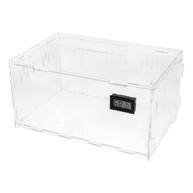 Milaget Reptile Terrarium Breeding Tank Habitat Acrylic Multipurpose Breeding Box Jumping Spider Cage for Turtle Hermit Crabs Lizard L