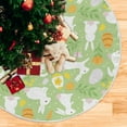 thumbnail image 5 of FMSHPON Rabbits Xmas Christmas Tree Skirt Stand Mat for Holiday Party Decoration Indoor Outdoor 48 inches, 5 of 6