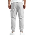 thumbnail image 5 of Afuyipoi Mens Lightweight Sport Pants Casual Elastic Waist Drawstring Jogger Pants with Pockets Gray Size 3XL, 5 of 9