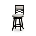 thumbnail image 7 of 24" Counter Height Bar Swivel Stool Dining Chair,Leather Seat,Cushioned X-Back Stool Seat Armless Swivel Chairs for Restaurants Living Rooms Bedrooms Kitchens Offices, 7 of 7