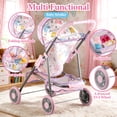 thumbnail image 3 of Aijohnny Baby Doll Stroller Toys Set with 12" Baby Doll, Dining Chair, Accessories and 2 Sets Clothes, Baby Doll Toys for Kids 3-8 Gifts, 3 of 9