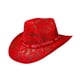 thumbnail image 5 of Sombrero de vaquero navideño, accesorio versátil para disfraz, sombrero de fiesta informal para escenario. Copos de nieve verdes, 5 of 9