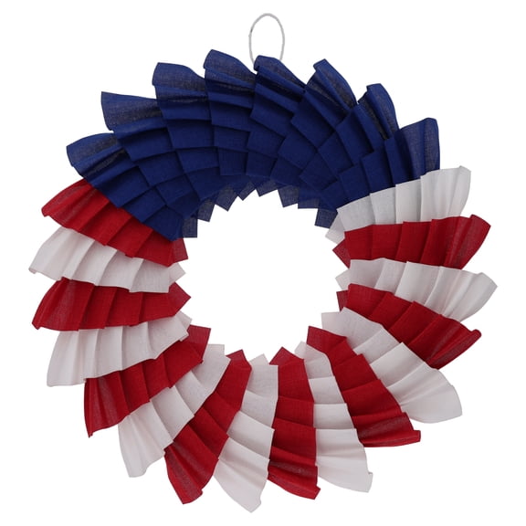 Layered Fabric Wreath, Red/White/Blue, 19.25", Patriotic by Way To Celebrate