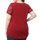 thumbnail image 5 of Puntoco Moda Mujer Causal Cuello Redondo Blusa Sólida Encaje Manga Corta Camiseta Verano Tallas Grandes tops Puntoco Puntoco-2552, 5 of 9