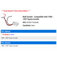 thumbnail image 2 of Bulb Socket - Compatible with 1980 - 1987 Toyota Corolla 1981 1982 1983 1984 1985 1986, 2 of 2