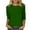 Green, variant on Plus Size 3/4 Sleeve Tops for Women Fashion Solid Loose T Shirt Mid-length 3/4 Sleeves Blouse Round Neck Casual Tops