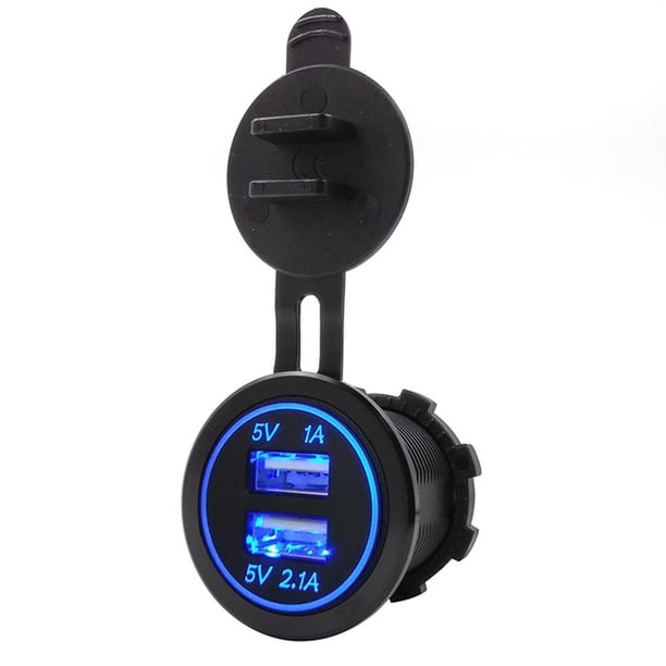 Dual Usb Car Cigarette Charger Socket Toma De Corriente A Prueba De Agua 12V / 24V Led Pantalla Digital Para Coche Barco Marina Motocicleta 1Pc 3.1A Monstrate VI005393-00