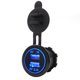 thumbnail image 1 of Dual Usb Car Cigarette Charger Socket Toma De Corriente A Prueba De Agua 12V / 24V Led Pantalla Digital Para Coche Barco Marina Motocicleta 1Pc 3.1A Monstrate VI005393-00, 1 of 7