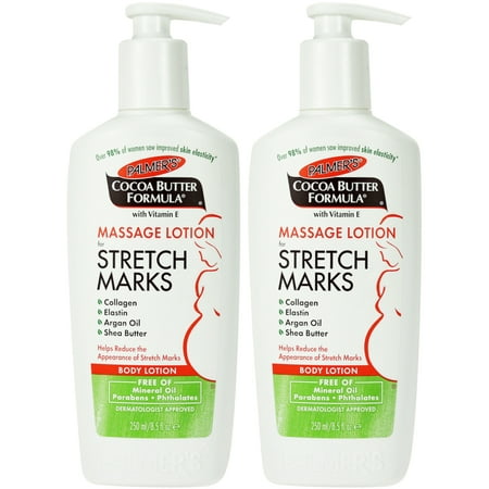 2 Pack Palmer Cocoa Butter Formula Massage Lotion for Stretch Marks, 8.5 oz