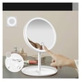 thumbnail image 1 of LED Makeup Mirror With Light Lamp With Storage Desktop Rotating Cosmetic Mirror Light Adjustable Dimming USB Vanity Mirror ,Widely Use, 1 of 7