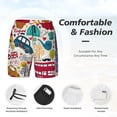 thumbnail image 3 of Balery London Symbols Bañador para hombre, shorts de playa de secado rápido con entrepierna y forro de compresión-XX-Large, 3 of 6