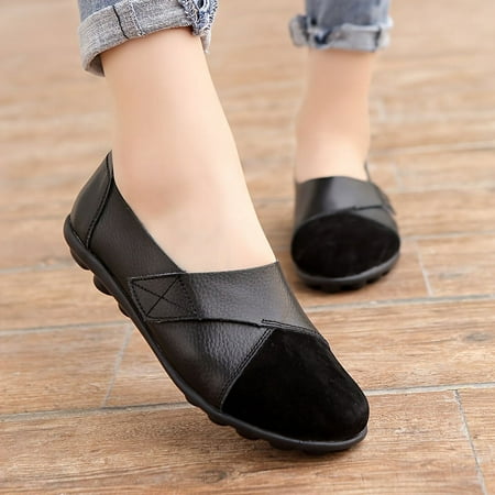 

Men s & Women s Footwear Unisex Solid Colour Non Slip Rubber Split Cow Leather Slip On Loafer Shoes Comfy Sole Durable Dress Shoes