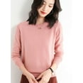 thumbnail image 3 of Duoif Women's Sweaters, Sweaters for Women Crew Neck Women's Sweater Long Sleeve Soft Pullover Sweaters for Women Pink XL, 3 of 4