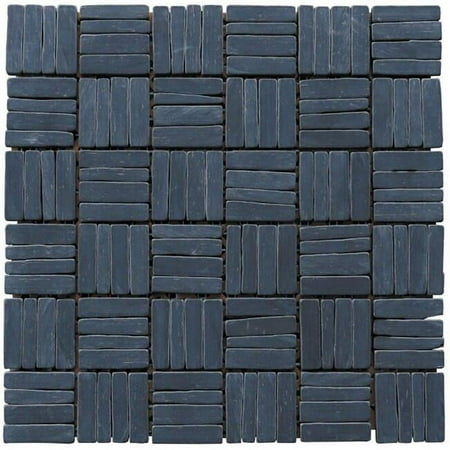 Intrend Tile LS016-S Alternate Pattern Mosaic - Black Slate