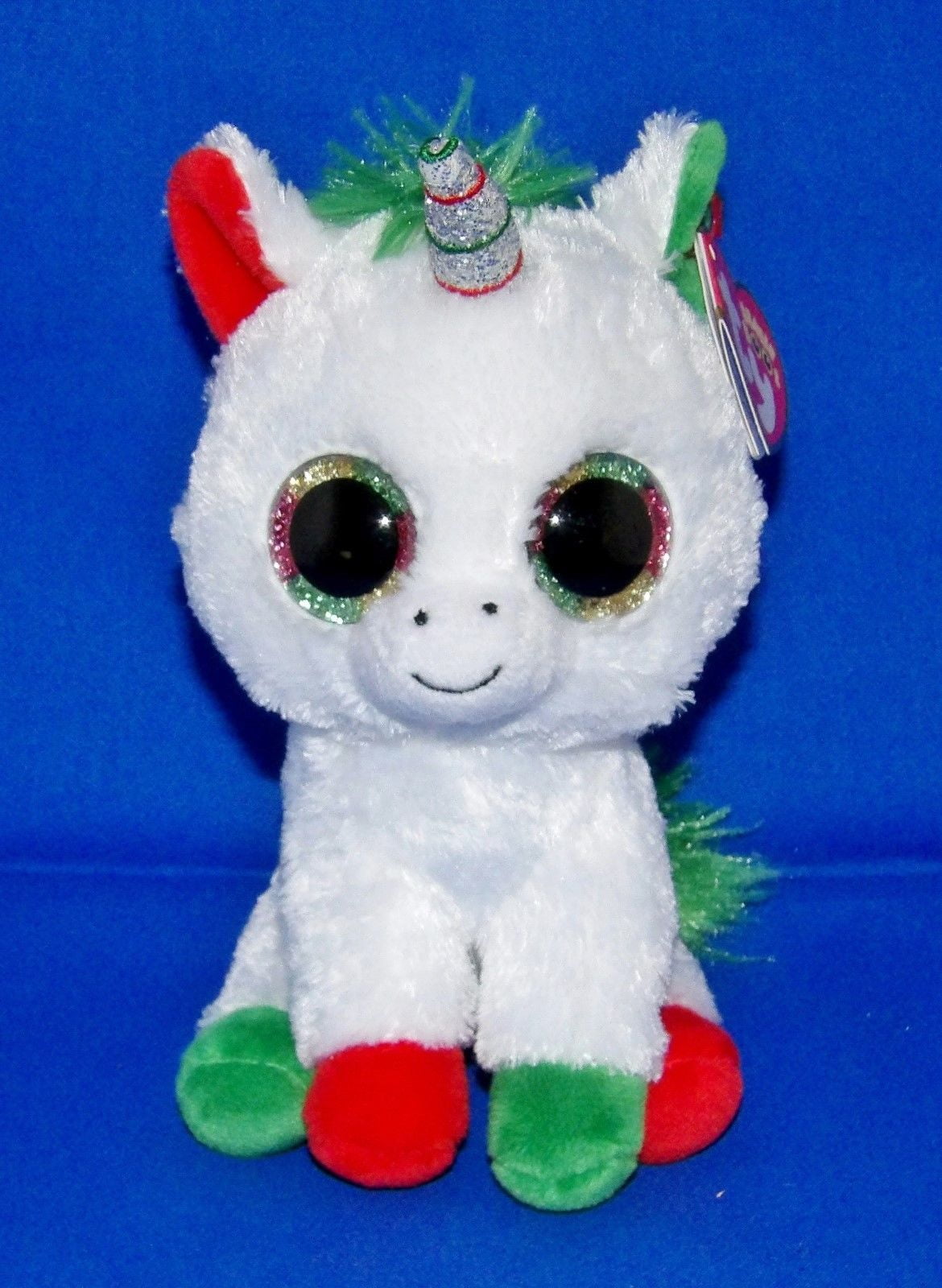 CANDY CANE the Christmas Unicorn 6 Inch Ty Beanie Boos 2018 NEW ~ IN HAND 