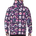 thumbnail image 3 of Bingfone cute Skull rainbow mushroom Men's Drawstring Hoodie Long Sleeve Pocket Sweatshirts-4X-Large, 3 of 6