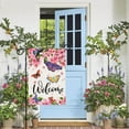 thumbnail image 2 of AMHNF Spring Summer Floral Welcome Garden Flag Outdoor Butterfly Sakura Flowers Flags Double Sided Outside Farmhouse Burlap Yard Flag Home Patio Seasonal Decoration 12x18 Inch, 2 of 5