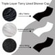 thumbnail image 3 of Terry Lined Shower Caps, Triple Layer Large Shower Cap For Women, Reusable Shower Caps For Long Thick Hair, Waterproof -ys, 3 of 5