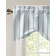 thumbnail image 3 of Fsddascl Blue Striped Tie Up Valance Curtains for Windows, Kitchen Curtains Window Treatments, Blue White Stripes Farmhouse Short Window Shades Valances for Bedroom Bathroom Cafe 42"x18", 3 of 7