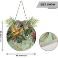 thumbnail image 3 of SKYSONIC Christmas Bell Welcome Sign Front Door Decoration Round Door Hanging Sign Porch Decorations for Home Outdoor Indoor Holiday Fall Halloween Christmas - 11.8x11.8 inch, 3 of 7