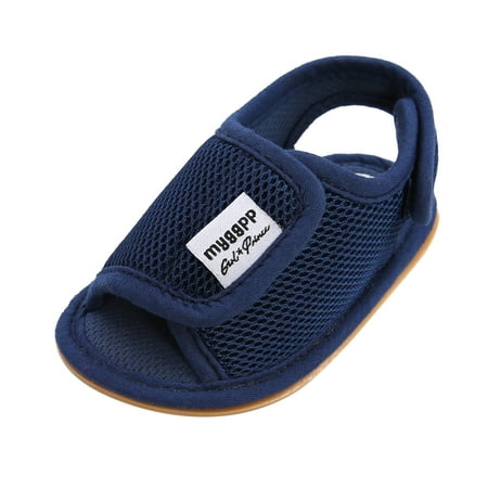 Baby Girls Rubber Mesh Baby Water Sandals Non-Slip Boys Sandals Flat Baby Flip Flops Girls Shoes Soft Sole Toddler Sandals Size 11 Boys Walking Baby Shoes