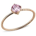 thumbnail image 1 of Alamode TK3558-8 Femmes IP Rose Or Bague en Acier Inoxydable avec AAA Grade CZ en Rose - Taille 8, 1 of 1
