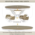 thumbnail image 6 of Eley 5pc Dining Set Round Table 4x Side Chairs - Brown+White, 6 of 36