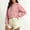 Pink cropped zip sweatshirt women a1, variant on thefmos Women's Zip Up Long Sleeve Cropped Sweatshirt Solid Color Casual Lightweight Top Trendy Spring Fall Clothes, Blue L