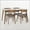 Natural Walnut / Dark Gray, variant on GDF Studio Kloss Indoor Mid-Century Modern 5 Piece Dining Set, Dark Gray and Natural Walnut