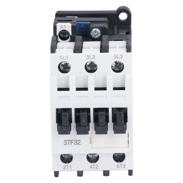 Contactor de CA, contactor de control de circuito de alimentación doméstico, diseño de montaje en riel DIN, interruptor automático, 220V 50Hz 16A 3TF32