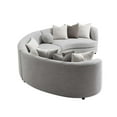 thumbnail image 4 of Bowery Hill Fabric Upholstered Sectional Sofa with 9 Pillows in Gray, 4 of 7