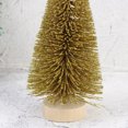 thumbnail image 6 of 2pcs 15cm Golden Mini Xmas Trees with Snow & Wood Base for Crafts & Ornament, 6 of 7